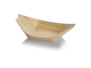 Båd bakke 110x70x20 mm træ FSC natur,48 pk x 100 stk/krt
