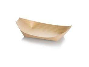 Båd bakke 170x90x25 mm Træ FSC natur,24 pk x 100 stk/krt