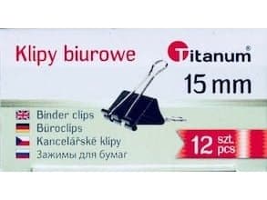 Titanklips 15 mm sort (BC15) 12stk