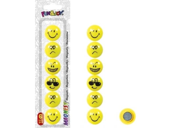 Titanum whiteboardmagneter 29mm 6st emoticons