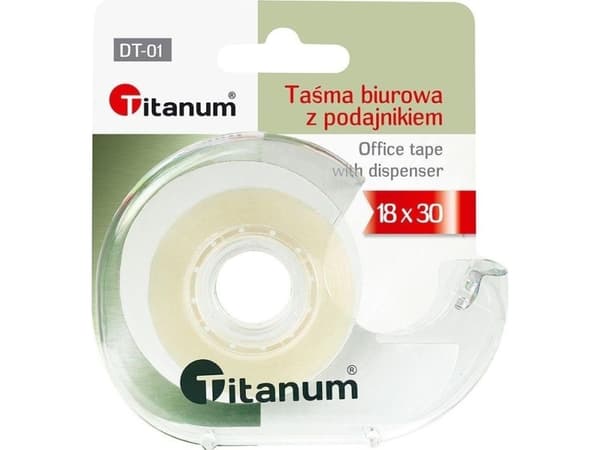 Titanum Office tape 18mmx30m with a dispenser