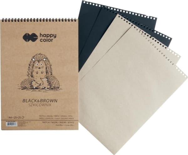 Spiral Sketchbook A5/50K Black &amp; Brown