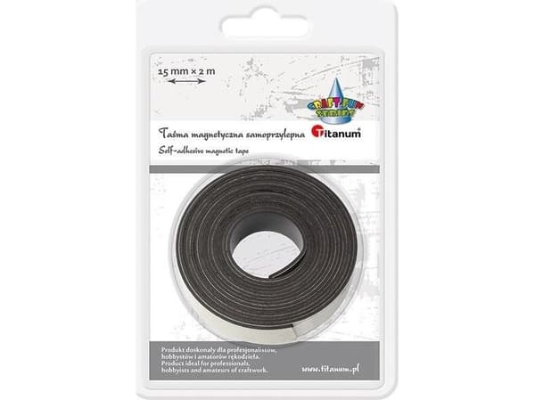 Titan Selvklebende magnetbånd 15mmx2m sort