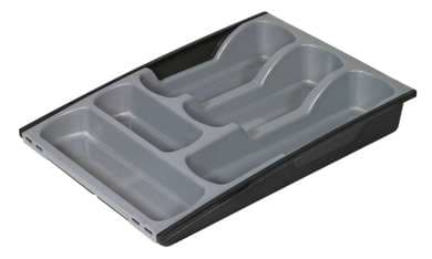 Curver 3253925752050, Organisator, Brett, Cabinet drawer, Cutlery, Svart, Sølv, 300 mm