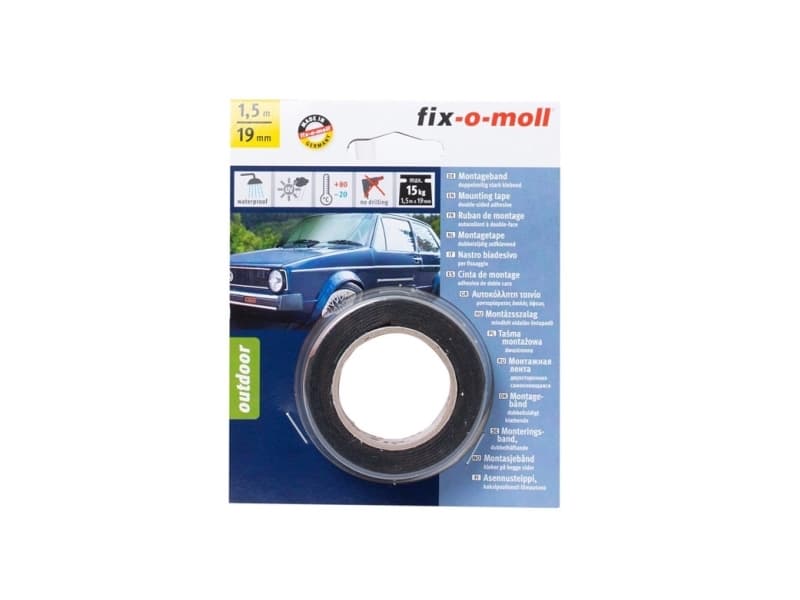 Fix-O-Moll Double-Sided Adhesive Tape 1.5Mx19mm