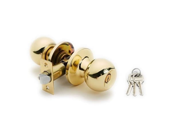 Okko Door Knob Lock 607 Pb 3 Keys Polish Bras