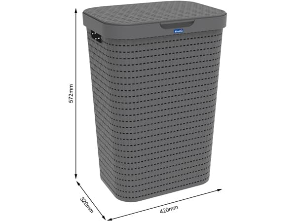 Rotho Country, 55 l, Rektangulär, Plast, Antracit, 322 mm, 420 mm