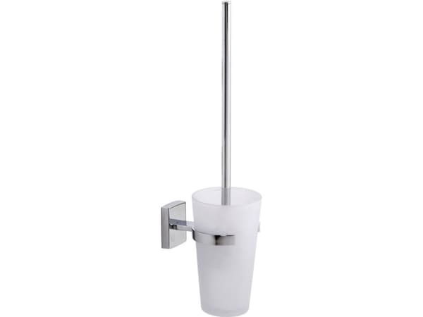 TESA 40260, Toalettborste och hållare, Krom, Vit, Metall, Metall, 92 mm, 416 mm