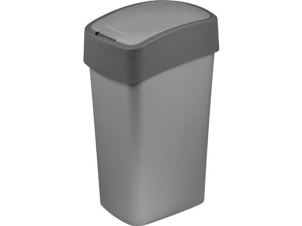 Curver Flip Bin, 50 l, Rektangulær, Grafitt, Sølv, Manuell, 294 mm, 376 mm