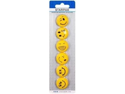 Starpak Magnet emoticons avg. 30mm 6 pcs