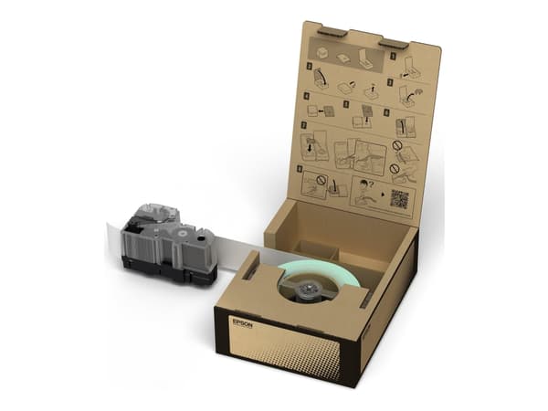 Epson BR-PT12YB-E - Svart på gult - Rull (1,2 cm) 1 kassett(er) boks - tape - for LabelWorks LW-Z5010BE, LW-Z5010BE AZ, LW-Z5010BE QZ