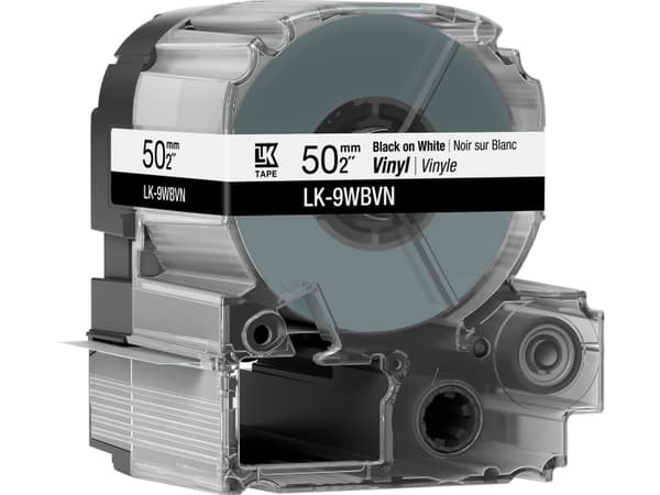 Epson LK-9YBVN - Vinyl - svart på gult - Rull (5 cm x 7 m) 1 kassett(er) merketape - for LabelWorks LW-Z5000BE, LW-Z5010BE, LW-Z5010BE AZ, LW-Z5010BE