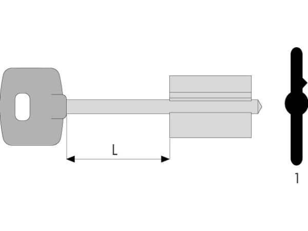 Cisa Blank Key 00122.00.1 For Lock 57525.48