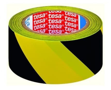 Tesa Warning selvklebende tape 33m 50mm gul-svart (H6076093)