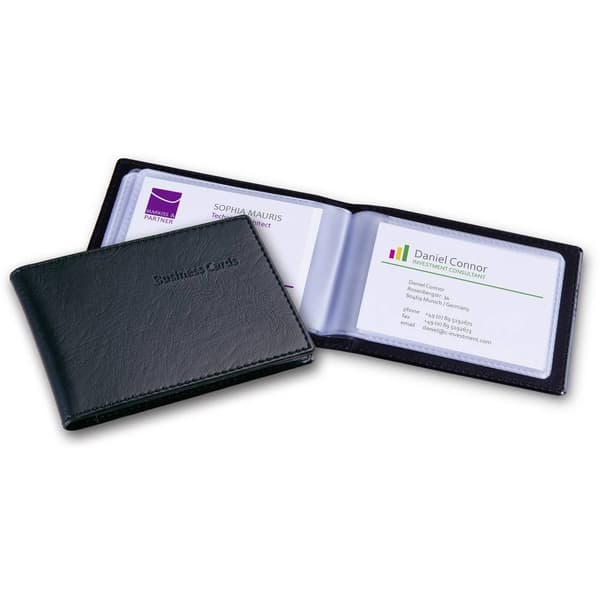 Sigel VZ170 VZ170 Visitkortspärm 40 kort (B x H x D) 110 x 75 x 12 mm Svart Plast