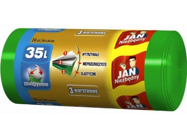 JAN Necessary 3-layer garbage bags 35L 24pcs. (ZZAJAN243)