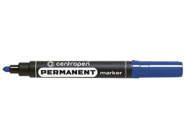 Centropen blå permanent tusj, rund spiss 2,5 mm (585660106)