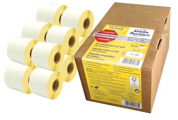 Avery-Zweckform AS0722420 Etiketter 101 x 54 mm Papir Hvid 1 stk Permanent Adresseetiketter (pysyvä osoitetiedote)