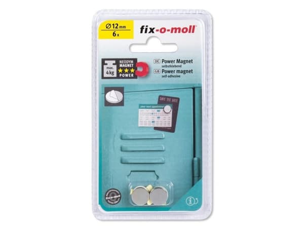 Fix-O-Moll Magnet Disc Sticky 3562816 6Pcs
