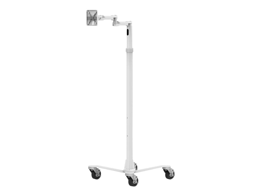 Compulocks Extended VESA Articulating Tablet Arm Rolling Cart - Vagn - för LCD-display - medicinsk - vit - skärmstorlek: upp till 15 tum