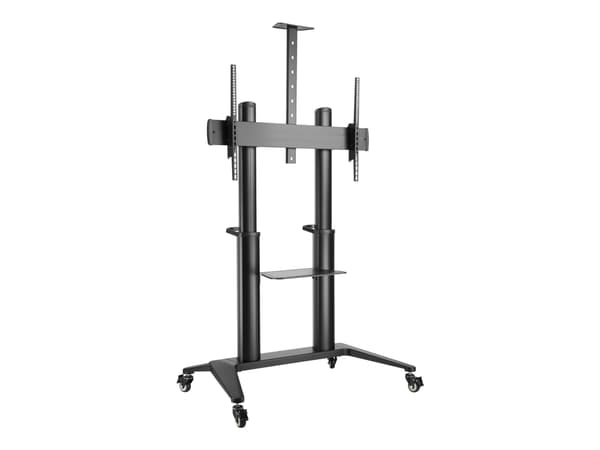 VivoLink Mobilstativ - Vogn med hjul - for LCD TV - aluminium - sort