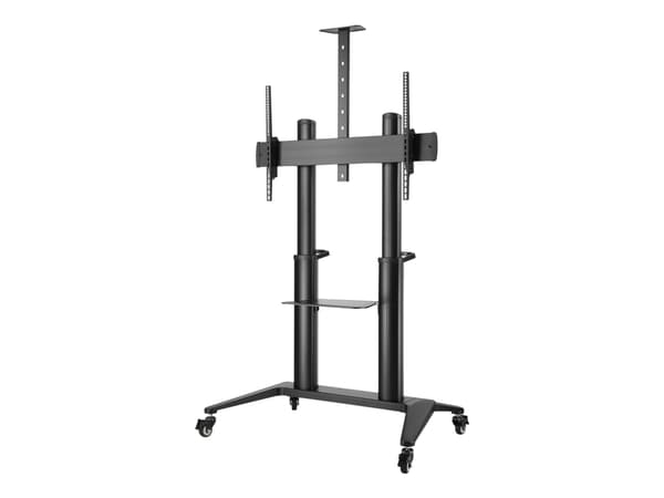 VivoLink Mobilstativ - Vogn med hjul - for LCD TV - aluminium - sort Sort