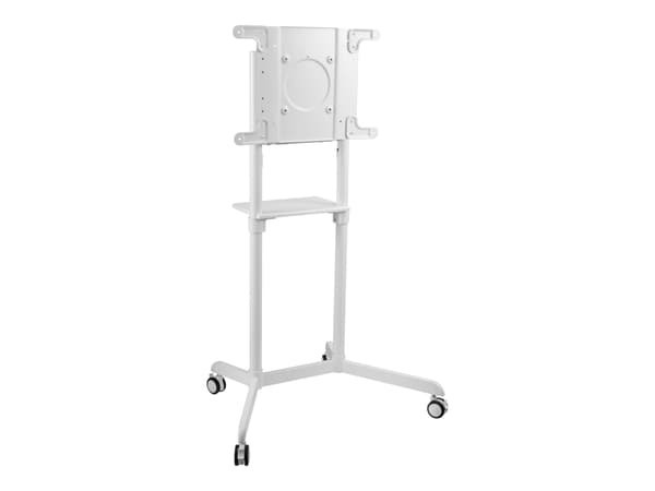 VivoLink Mobile stand - Vagn - Antistöld - för LCD-TV/välvd LCD-TV - kraftigt stål - vit - skärmstorlek: 37"-70"