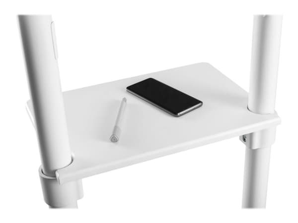 VivoLink Mobile stand - Vagn - Antistöld - för LCD-TV/välvd LCD-TV - kraftigt stål - vit - skärmstorlek: 37"-70"