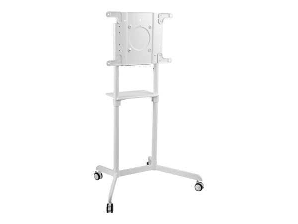 VivoLink Mobile stand - Vagn - Antistöld - för LCD-TV/välvd LCD-TV - kraftigt stål - vit - skärmstorlek: 37"-70"