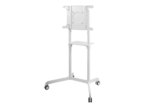 VivoLink Mobile stand - Vagn - Antistöld - för LCD-TV/välvd LCD-TV - kraftigt stål - vit - skärmstorlek: 37"-70"
