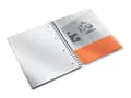 Miniatyrbilde 2 av 5: Leitz WOW - Notisbok - spiralbundet - A4 (210 x 297 mm) - 80 ark / 160 sider - linjert - 4 hull - hvit - polypropylen (PP)