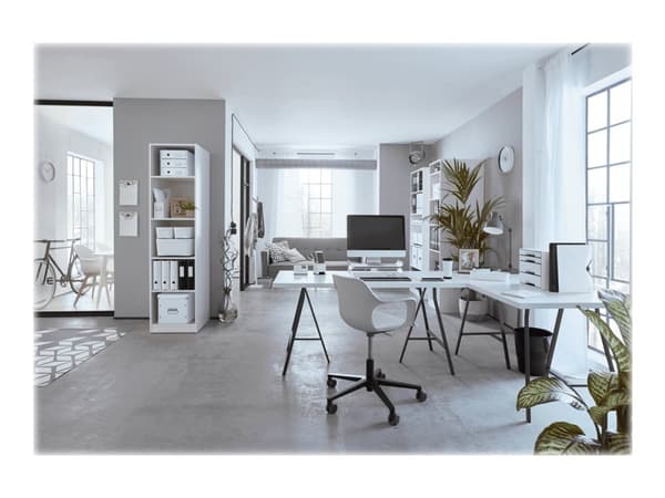 Leitz WOW - Anteckningsblock - trådbunden - A4 (210 x 297 mm) - 80 ark / 160 sidor - linjerad - 4 hål - vit - polypropylen (PP)