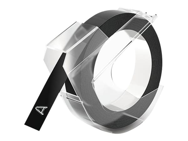 DYMO - Självhäftande - svart - Rulle (0,9 cm x 3 m) 1 rulle (rullar) 3D-bosseleringstejp - för DYMO Junior embosser