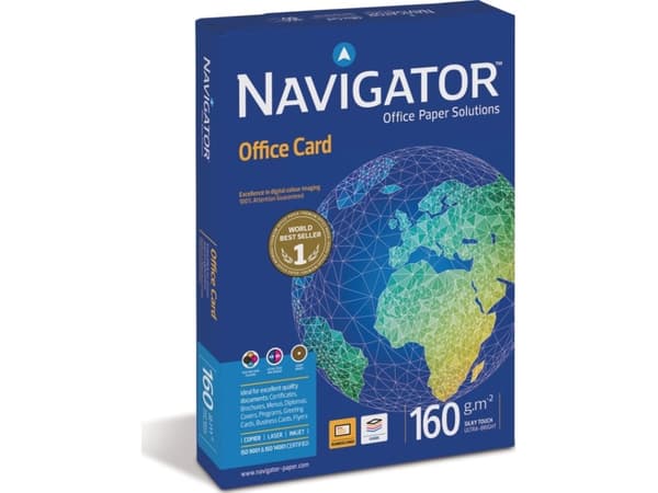Navigator OFFICE CARD A3, 160 g/m², Hvit, ISO 9001, ISO 14001