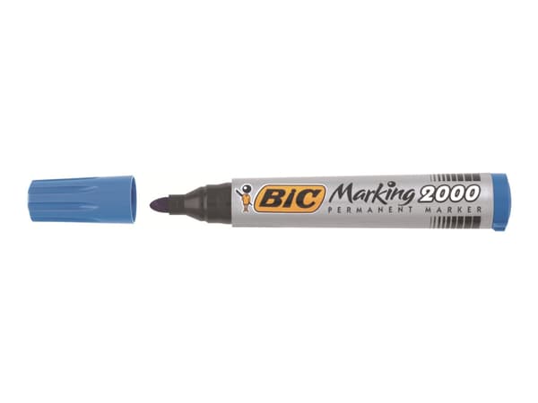 BIC Marking 2000 - Markør - permanent - blå - alkoholbasert blekk - 1.7 mm (en pakke 12)
