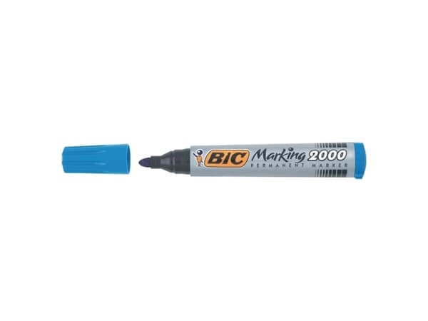 BIC Marking 2000 - Markør - permanent - blå - alkoholbasert blekk - 1.7 mm (en pakke 12)