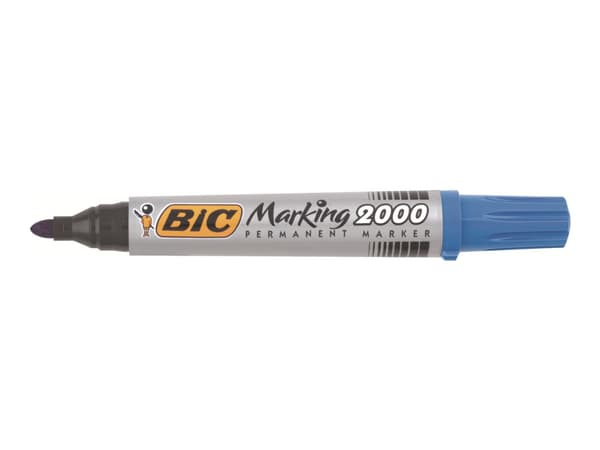 BIC Marking 2000 - Markør - permanent - blå - alkoholbasert blekk - 1.7 mm (en pakke 12)