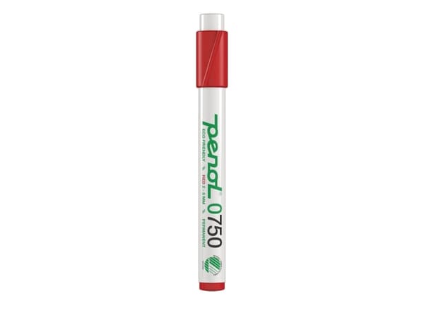 Permanent marker Penol 0750, 2-5 mm, rød