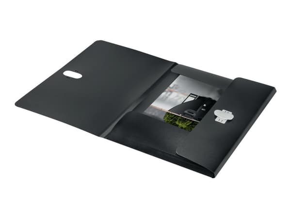 Leitz - 3-fliksmappe - for A4 (210 x 297 mm) - kapasitet: 150 ark - svart