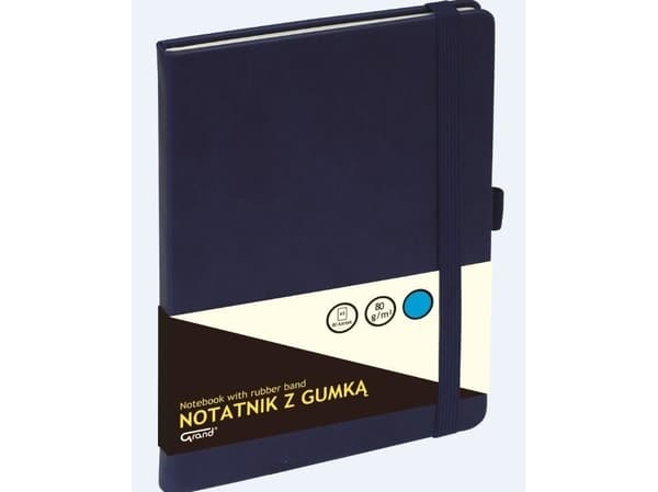 Grand Notebook A6 checkered with elastic band (262771)