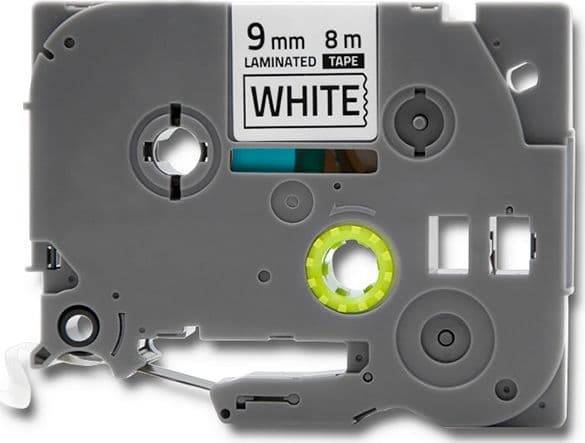 Qoltec Tape for BROTHER TZe-221 - Svart på hvitt - Rull (0,9 cm x 8 m) 1 kassett(er) laminert teip - for Brother PT-D210, D600, H110; P-Touch PT-1005