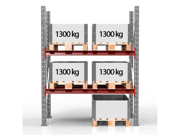 Pallereol lanseringsseksjon 2500x1850mm 2x1300 kg