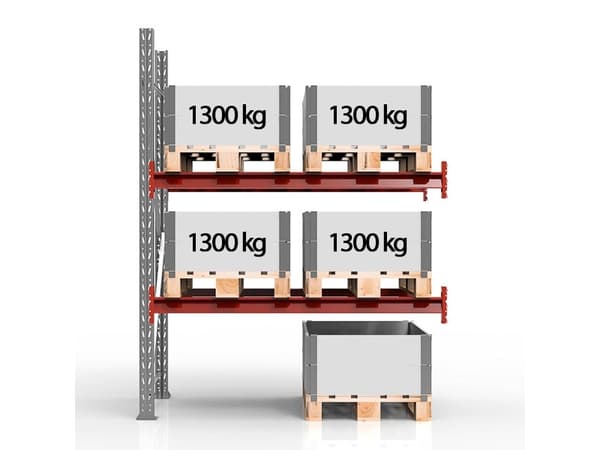 Pallereol Følgesektion 2500x1850mm 2x1300 kg