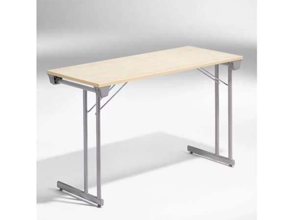 Konferencebord Kongress, Birk 1200x500 mm, Alugråt understel