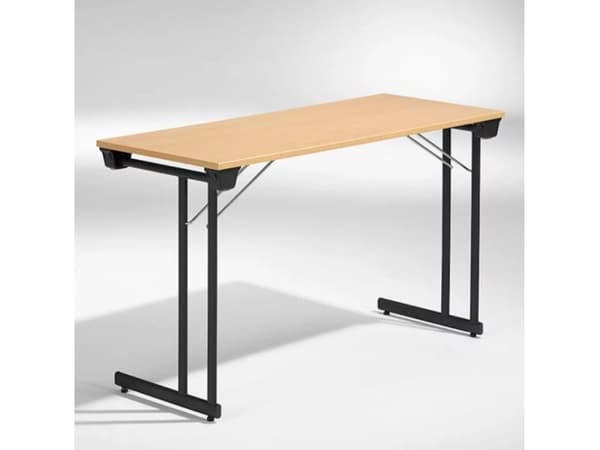 Konferencebord Kongress, Bøg 1200x600 mm, Sort understel