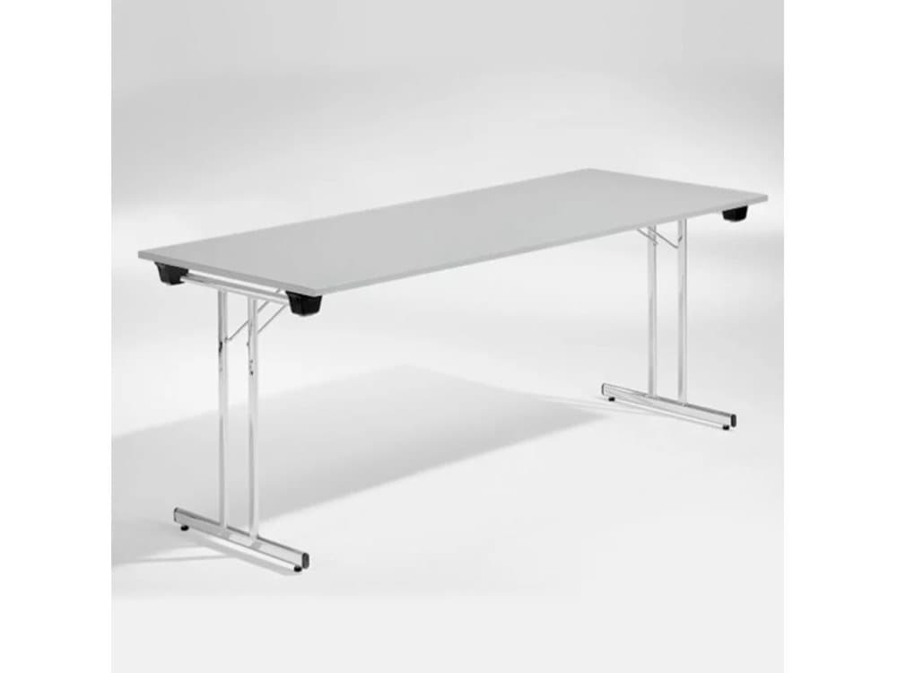 Bord Dinner, Lys grå 1800x800 mm, Krom understel