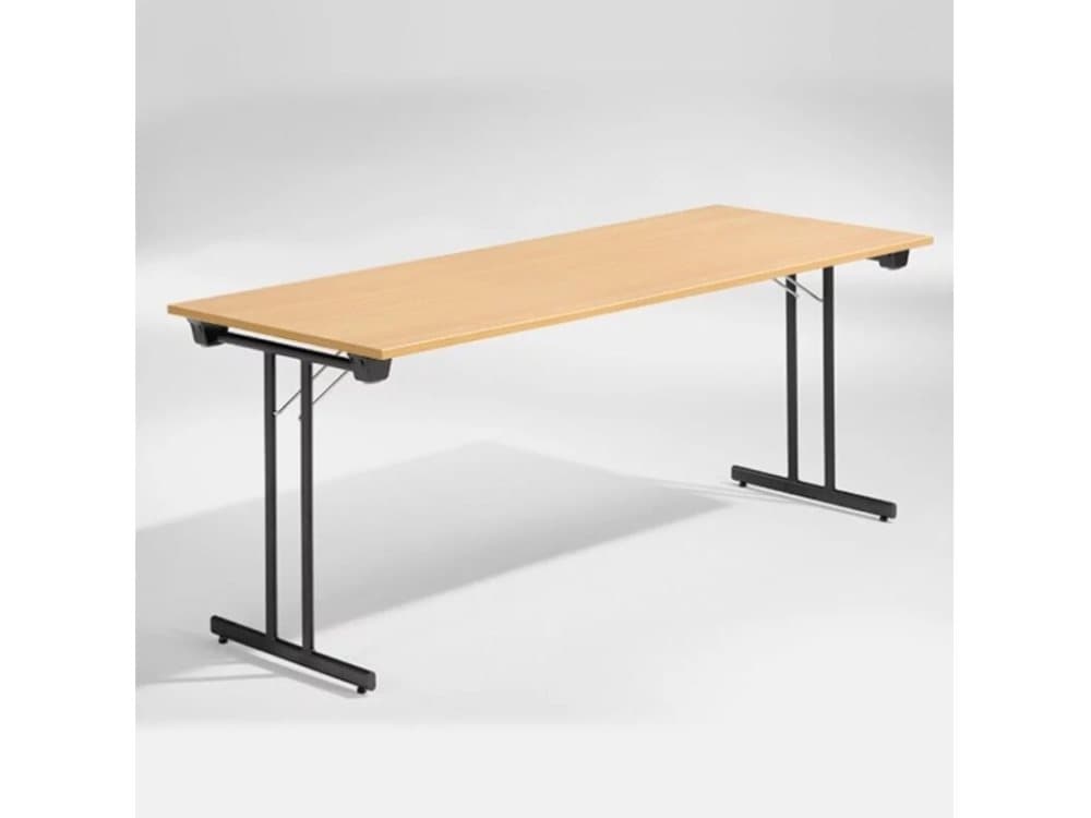 Bord Dinner, Bøk 1800x800 mm, Sort understel