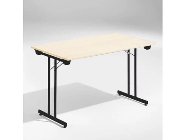Bord Dinner, Birk 1200x800 mm, Sort understel