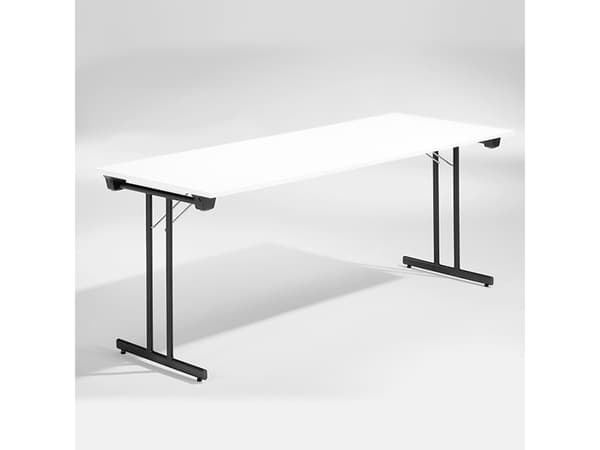 Bord Dinner, Hvid 1200x800 mm, Alugråt understel