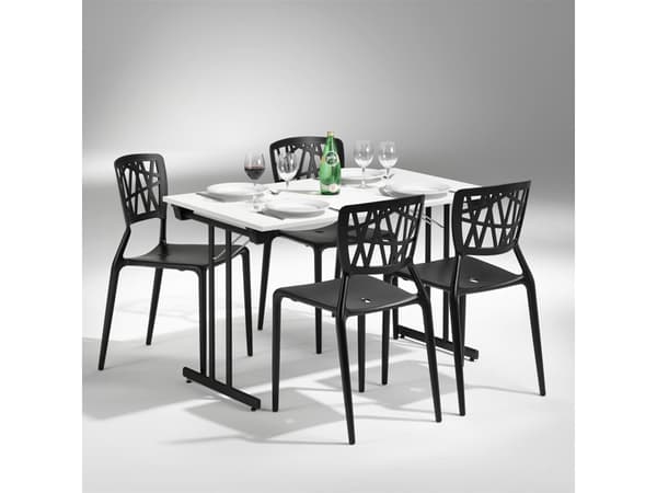 Bord Dinner, Kooltaan 1200x800 mm, Sort understel